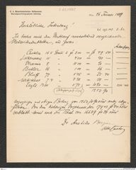 k.k. naturhistorisches Hofmuseum, Intendanzakten 1885-1896 (Hauer), Aktenzahl Z.62/1889, Seite 1